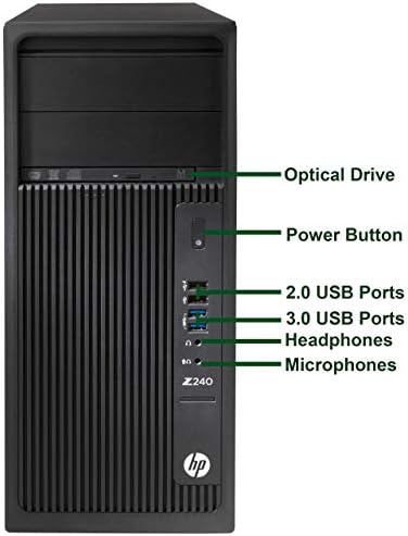 Работна станция HP Z240 Tower Компютър, процесор Intel Core i5 6600 3,3 Ghz, 16 GB оперативна памет DDR4, 1 TB SSD
