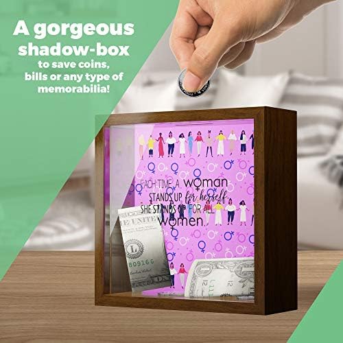 Произведено в Тон, Феминистка подаръци | Кутия за сенки на паметта 6x6x2 | Феминистский Стенен Артистичен Подарък