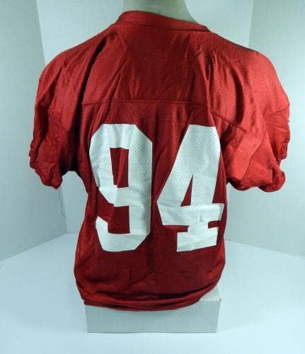2009 Сан Франциско 49ерс Джъстин Смит #94, Издаден В Червената Обучение фланелка XL 42 - Използваните тениски Без подпис За игри в NFL
