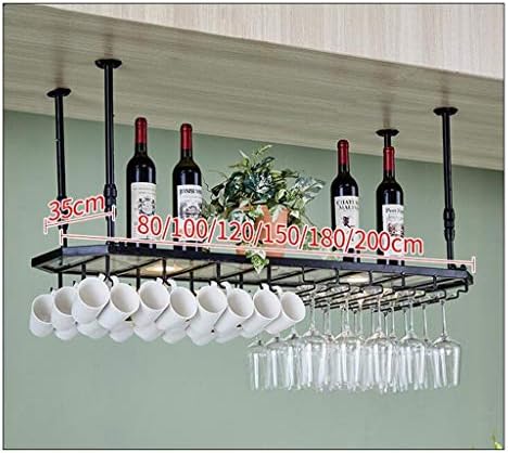 WXXGY Домашен Висящи Рафтове за Вино Чаши за вино със Светло-Червено Вино, Обърнатият на Европейската Закачалка За Декориране на Бар-Шкафове /Бял/80x35 см