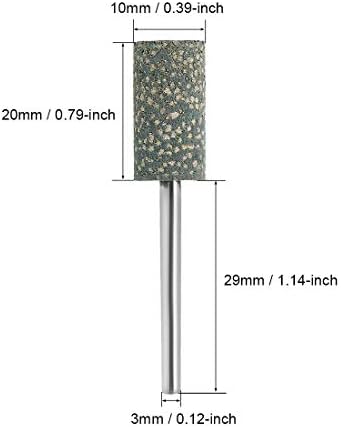uxcell 10 мм, Гумени Полиращи Разменяйте Бита Цилиндрични Полиращи Кръгове от 1/8-инчов Опашка за Въртящи
