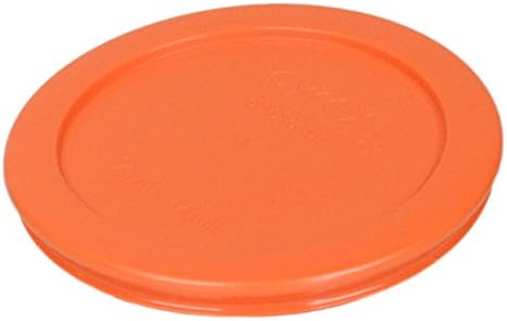 Изделия от стъкло Pyrex (6) 7200 2 чаши и (6) оранжеви капачки Огнеупорно 7200-БР на 2 чаши