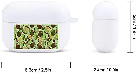 Силиконов Защитен устойчив на удари калъф с шарките на Авокадо, Съвместим с калъф за безжично зареждане на устройства на Apple Airpods Pro