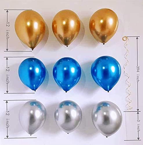 40-Инчовите Балони със Златни стаи, 9 бр. 12-Инчов Латексови балони, Украса за парти по случай Рожден Ден, Голям Балон