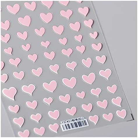 1 лист Стикери за Ден на Свети Валентин 3D Стикери за дизайн на ноктите, Сърцето Самоклеящийся Слайдер Любовни
