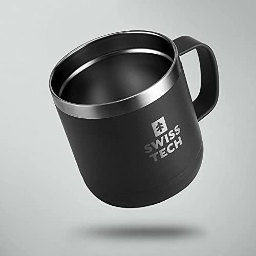 Кафеена чаша Swiss + Tech обем 14 грама, Чашата с вакуумна изолация и капак, Пътен Чаша от Неръждаема Стомана