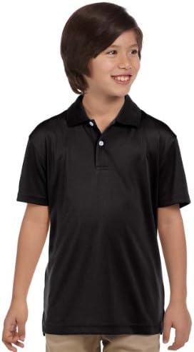 Спортна риза Harriton Boys с двойна мрежа (M353Y)-Черен-M