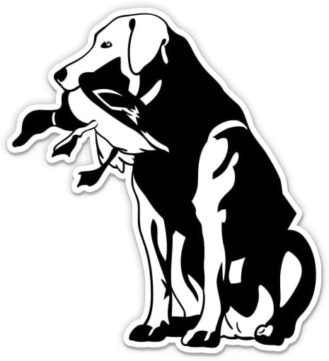 Куче-голдън ретривър със стикер във формата на патица - Стикер за лаптоп 3 - Водоустойчив Винил за колата,