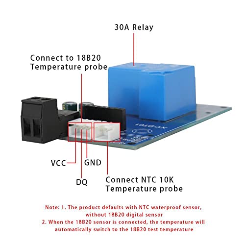 DT01 Дигитален Регулатор на Температурата на 30A Подкрепа 18B20 Модул Сензор Реле Рельсовый Дигитален Термостат с космическата
