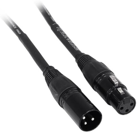 Rockville RCXFM3P-B Черно 3-инчов Микрофон кабел REAN XLR от жена към мъж от Мед