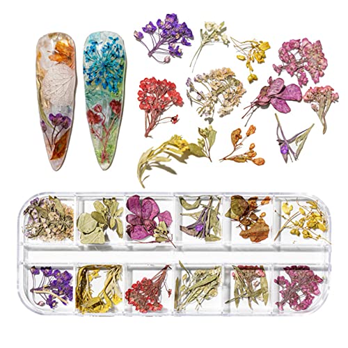 Нийл-Изкуство сухи цветя сухи цветя Мини-Цветя, за да проверите за Нокти-арт 3D Апликация за Украса на Ноктите Стикер За Върховете