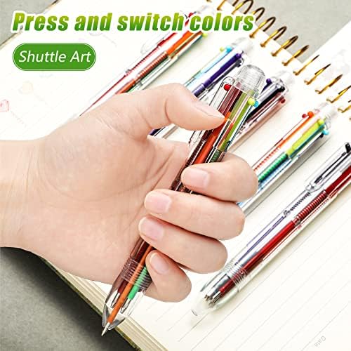Многоцветен Химикалка писалка 0,5 мм, Цветни Прибиращи химикалки 6 в 1, Разноцветни Химикалки, Многоцветен Чернильная дръжка,