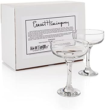 ИСТОРИЯ на КОМПАНИЯТА Ernest Hemingway Papa Добле Комплект чаши за коктейли от 2 теми (Колекция подарък кутии)