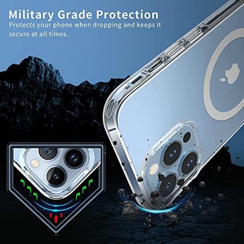 Калъф SUPERONE Crystal Clear Mag-Safe с поставка, предназначен за своята практика iPhone 13 Pro [Повишена магнитна сила] [Не пожълтяват] [Защита от падане на военен проба] Защитен калъф ?