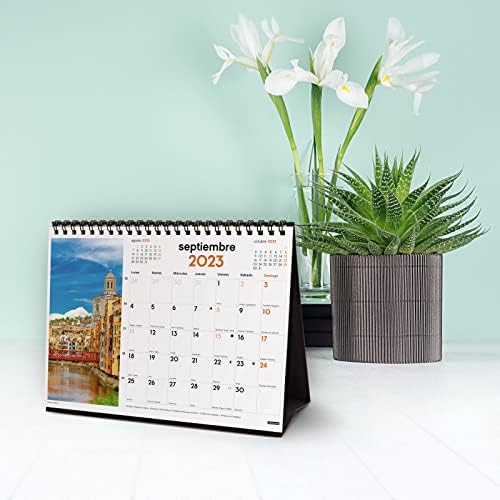 Finocam - Снимки за десктоп календар 2023 за писане на Януари 2023 - декември 2023 (12 месеца) Ciudades Español