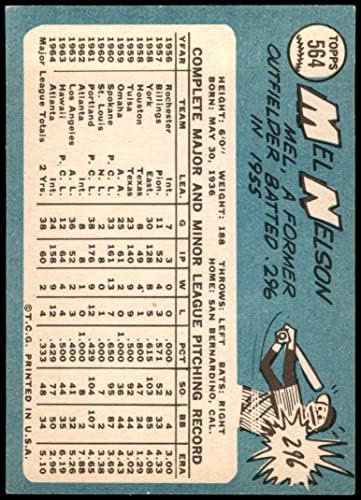 1965 Топпс Бейзбол 564 Мел Нелсън Висок номер Минесота Туинс Отлично