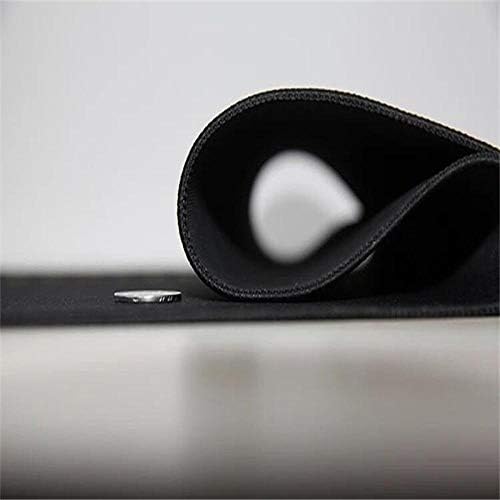 Нескользящий подложка за мишка PKUOUFG Flame, Black в клетката (31,5x15,7 инча) Геймърска подложка за мишка от плат със защита