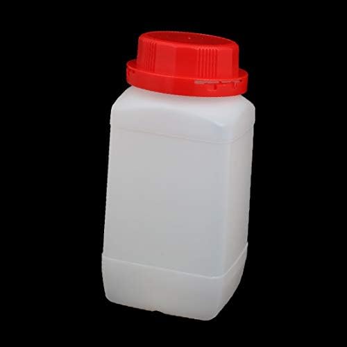 X-DREE 650 ml Пластмасова бутилка за лабораторните експерименти с правоъгълна форма, с широко гърло, бели, 2 бр. (Bottiglia