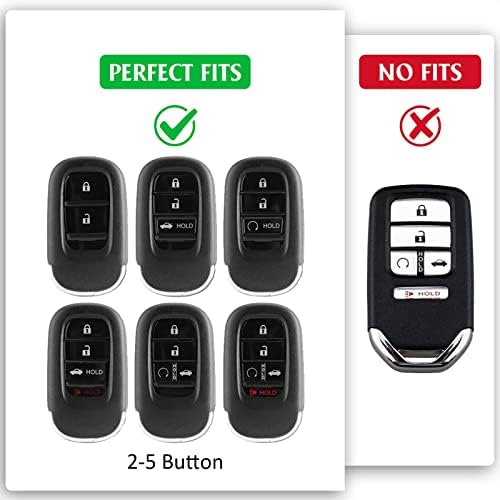 WORCAS Мек калъф за автомобилни ключове от TPU, Съвместим с Honda Civic 2022,2023,2/3/4/5/6 Седалка за автомобил от смарт-влизане
