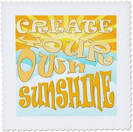 3dRose Създайте своя собствена Вдъхновяващи цитата за Слънчево небе С помощта на квадратчета одеяла Sunny Sky (qs_357251_1)