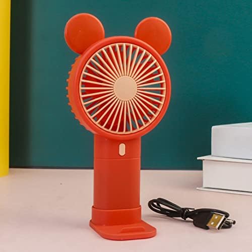 Сладък cartoony вентилатор със заек Подарък за Ден за защита на децата студентски ръчно фен Група фен настолен мини вентилатор