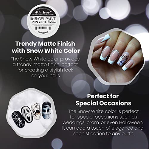 Гел-боя Mia Secret Professional За нокти UV/LED - 5 гр (снежно бяло)