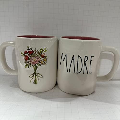 Чаша Rae Dunn MADRE - чашата за Кафе - Розово вътре - Керамични - Ден на майката