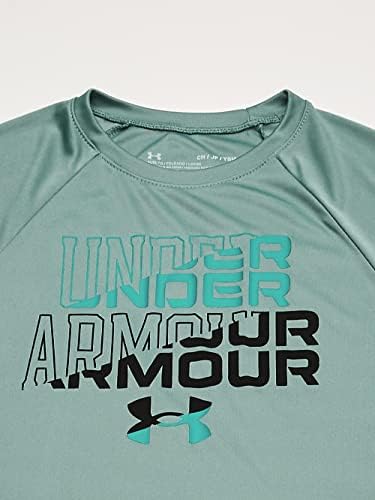 Тениска с къс ръкав с надпис Under Armour Boys 'Tech Wordmark Symbol