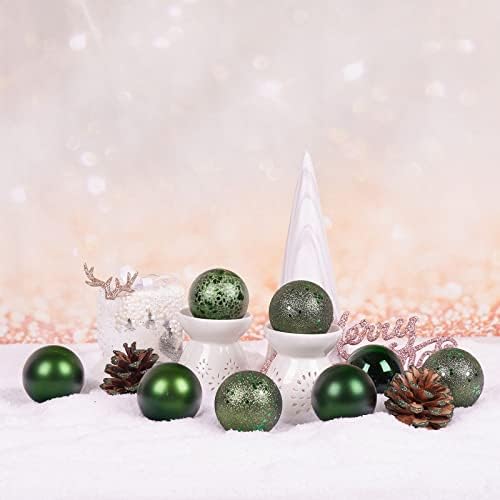 Babigo 20 Опаковки, определени украса за Коледната елха, Нечупливи Коледни топки, Набор от Украшения с борови шишками,