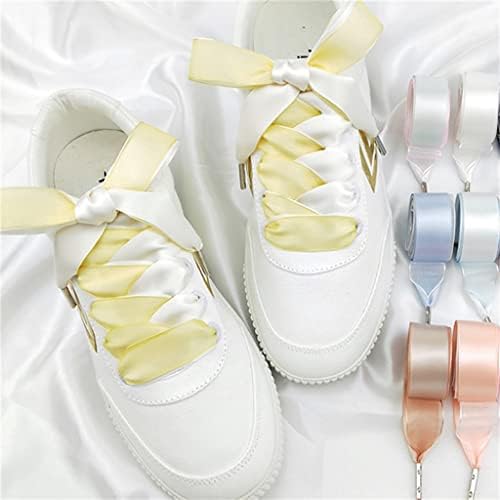 TBIIEXFL 1 Чифт на Двустранните връзки с ширина 2 см, Сатенени обувки, Дамски Спортни обувки, Сладки и универсален ремък (Цвят: D, размер: 80 см)