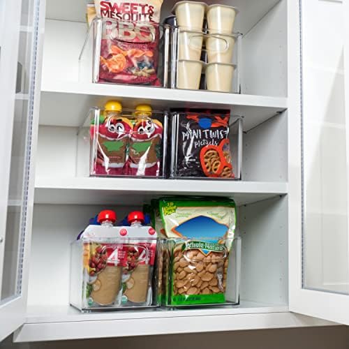 Пластмасови кутии за съхранение на ClearSpace – Перфектната организация на кухня или килер – Органайзер за хладилник,