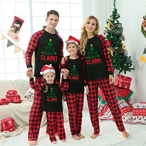 Коледна пижама TOUPKO за семейството, Това е Коледна пижама за цялото семейство Beauty Clark, Комплекти за