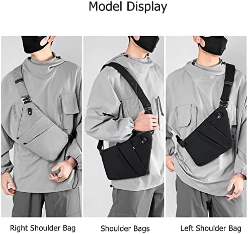 PUNCK Унисекс 2023 Нова Лична гъвкава чанта, Водоустойчив анти-кражба Тънка чанта-прашка, Чанта през рамо, Нагрудная чанта за улицата (син на дясното рамо)