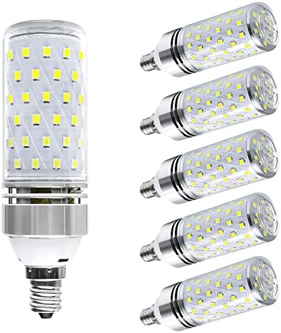 Led лампа E12, Led лампа за полилеи с Мощност 16 W, 1500 Lm, Топло Бяла 3000 До, Еквивалент на лампи с нажежаема жичка с мощност 120 W, led лампи CRI80 + Candelabra, Таван лампа за феновете, без
