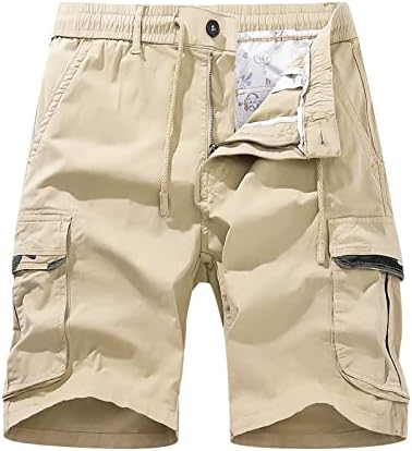 Пухкави Памучни Мъжки Летни шорти-Карго за Джогинг за Почивка, Реколта Спортни Мъжки Панталони, Ежедневни Мъжки къси панталони