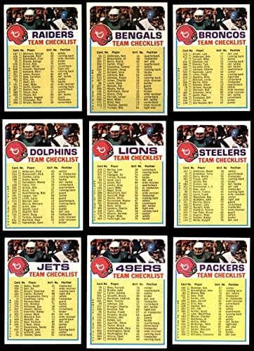 Списък на футболния отбор 1973 Topps Complete Set 7.5 - NM+ - Футболни комплекти
