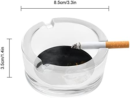 Невероятно Див Вълк Стъклени Пепелници за Цигари и за Пури, Пепелник Кръгъл Калъф за употреба за Украса на Масата на Работния Плот Подарък