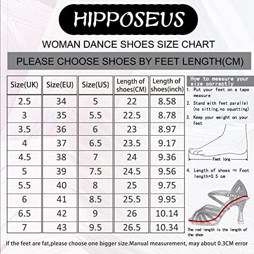 Дамски обувки за латино Танци HIPPOSEUS, Обувки за балните танци, Обувки за Салса занимания и Бачатой, Обувки за Танцьорки