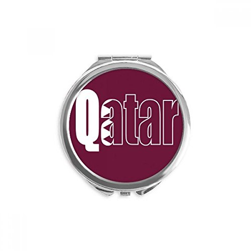 Името На Хартата На Страната Катар Ръчно Компактно Огледало Кръгло Джобно Карманное Стъкло