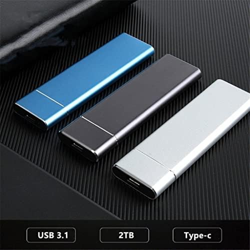 Външен твърд диск YTYZC SSD USB 3.1 Type C 500 GB 1 TB И 2 TB Преносим външен твърд диск (Цвят: синьо размер: 2 TB)
