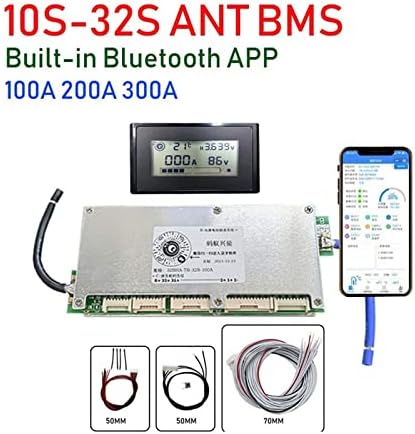 BMS Акумулаторен Еквалайзер Балансировщик BMS Smart 10S - 32S 100A 200A 300A Такса защита на литиева батерия Lifepo4 Li-ion LTO софтуер Bluetooth 60V 72V 16S 20S (Цвят: 200A MOS без екран, размер: 1БР)