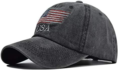 Американски Флаг Шапка на Мъже, Жени Регулируема бейзболна шапка на САЩ На Открито Шапка на шофьор на камион