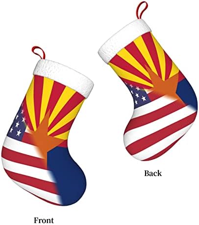 TZT Американски Флаг и знамето на Аризона, Коледни Чорапи, Подаръци за Коледно парти за семейни Празнични украси