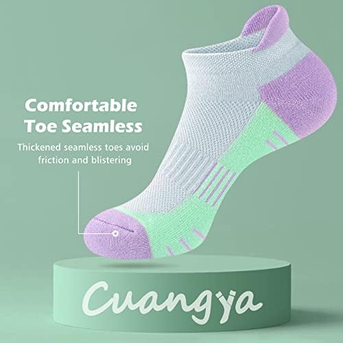 Чорапи за глезените cuangya, Дамски Спортни Чорапи, Без да се показва, Удобни Чорапи За Бягане С мека Подплата, 5 двойки