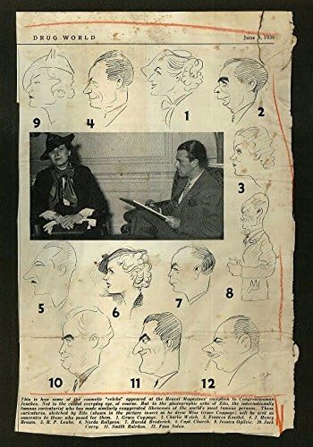 Карикатура на Винсент Зито 1920-30-те години на Хари Ричмана с автограф Ричмана