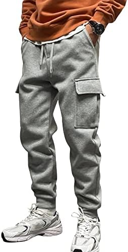 Мъжки Спортни Панталони SHENHE с Еластичен Колан на съвсем малък и Заплатками с Надпис Workout Jogger Pants