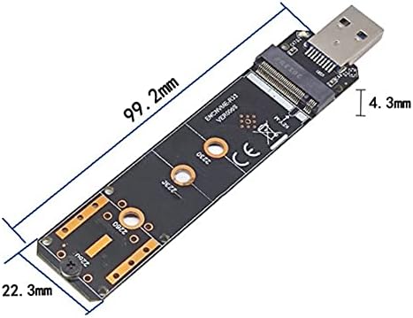 Корпус Smala USB3.1 за NVME SATA с двойно протокол M. 2 протокол NGFF до пристанището RTL9210B