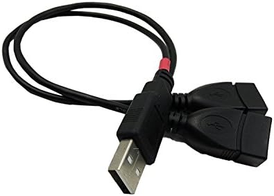 ZTOP USB 2.0 A Штекерный жак към 2 двоен USB A клъстер конектори Y сплитер Hub Кабел-адаптер за Един порт за зареждане и синхронизация