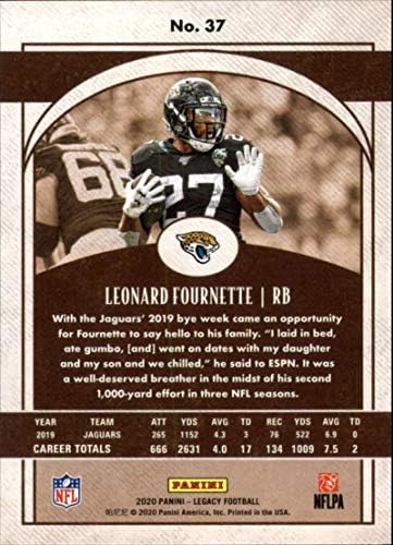 2020 Панини Legacy 37 Търговска картичка Леонард Фурнетта Джаксънвил Jaguars по футбол NFL