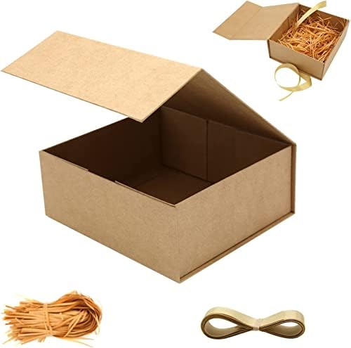 Подарък кутия ZQXIZM с капак Правоъгълна Кутия за шаферки и Шафери, Сгъване, Подаръчни Кутии с Магнитен капак, Пълнител от